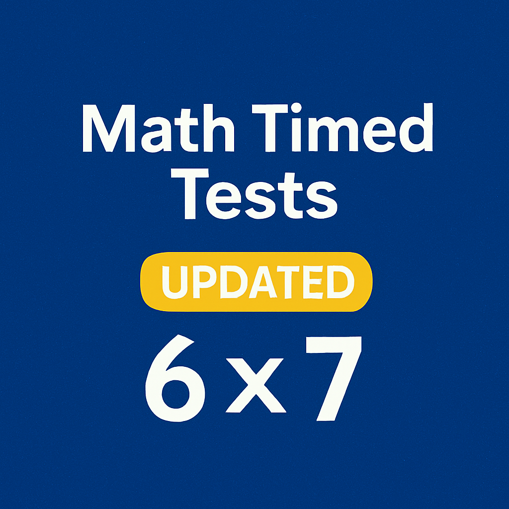 Math Timed Tests