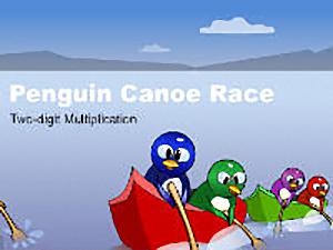Canoe Penguins Two-Digit Multiplication