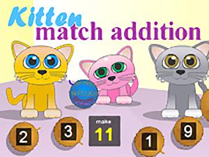 Kitten Match Addition