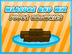 Measure and Mix Fudge Brownies