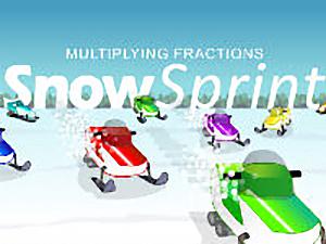 Snow Sprint Multiplying Fractions